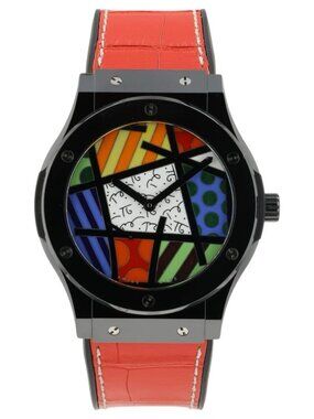 Hublot Classic Fusion Pop Art Dial Ceramic 45mm Manual Wind Mens 515.CS.0910.LR